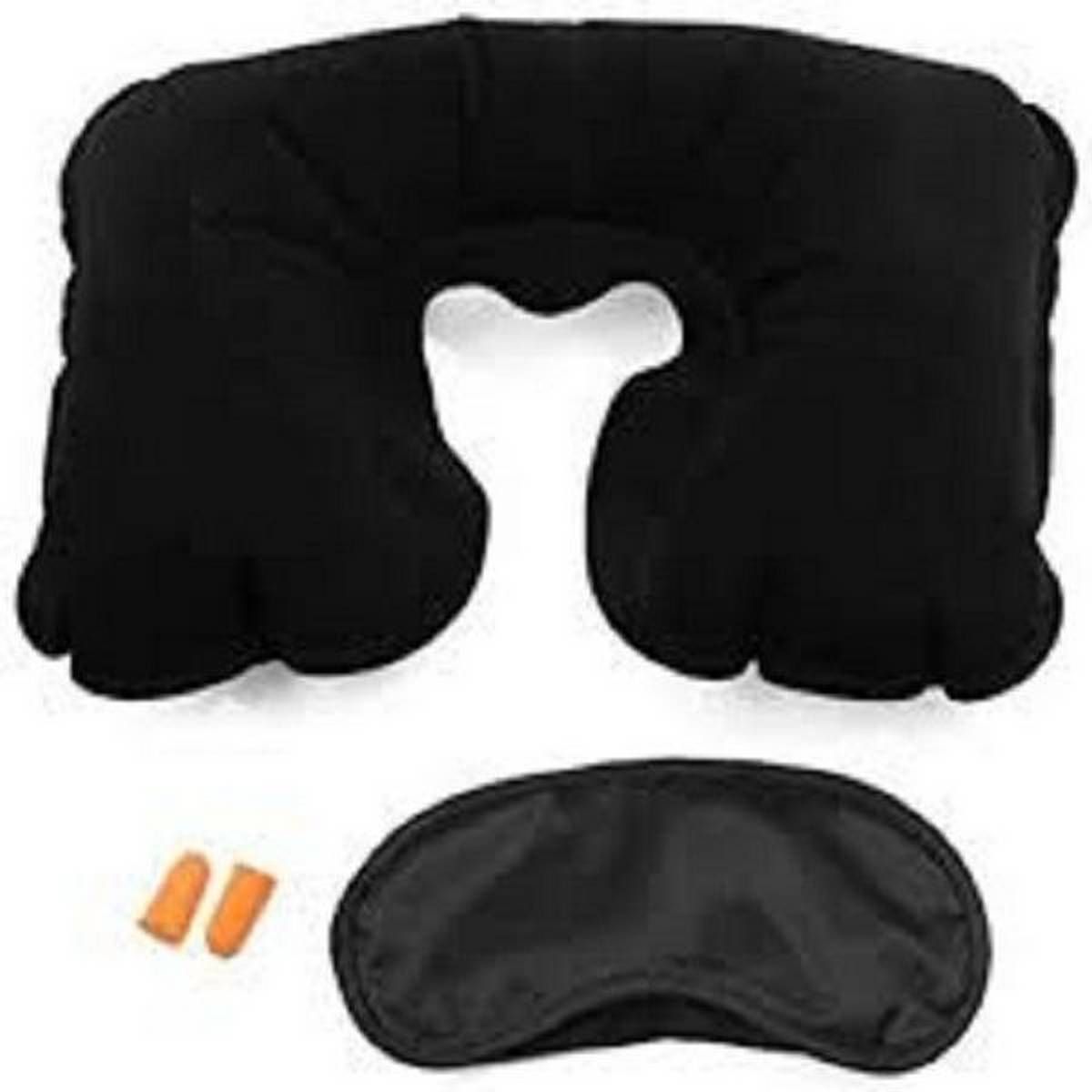 3 In 1, Travel Selection - Neck Pillow, Earplug, Eye Cover