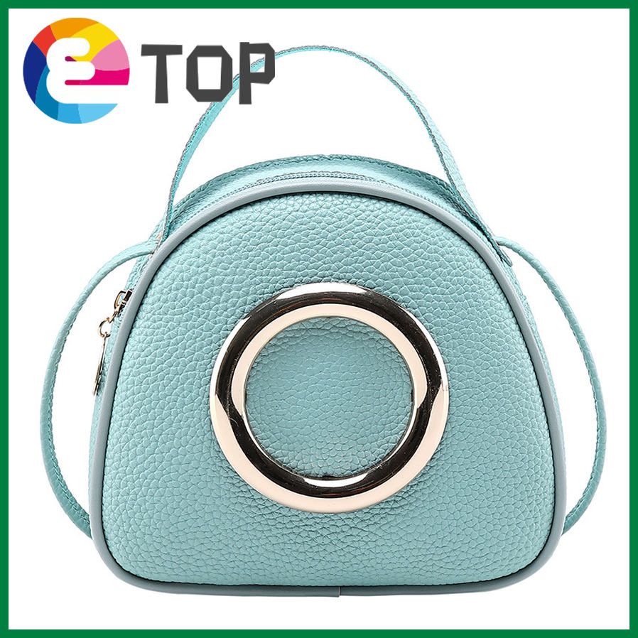 Ladies Korean style lychee pattern small portable purse spring messenger one-shoulder small round bag
