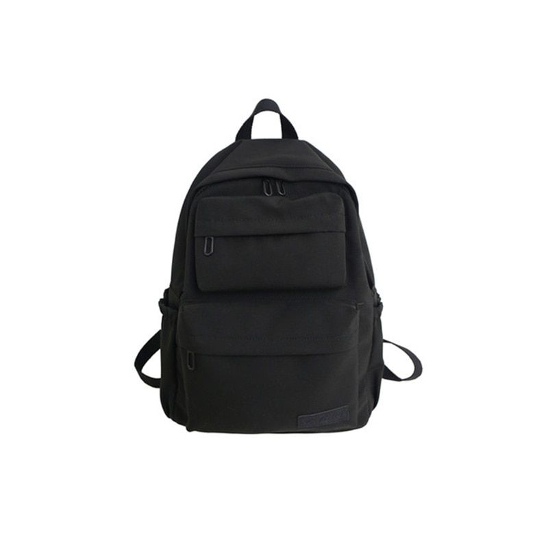 HOCODO Solid Color Backpack For Women 2021 Waterproof Nylon Multi Pocket Travel Backpacks Large Capacity School Bag For Teenage