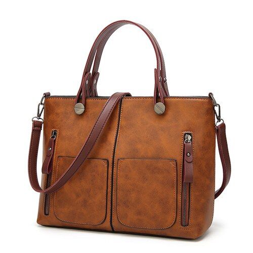Ladies Vintage Fashion Shoulder Bag Large Capacity Bag Casual Daily Shopping Handbag Outdoor Travel Portable Handbag For Women