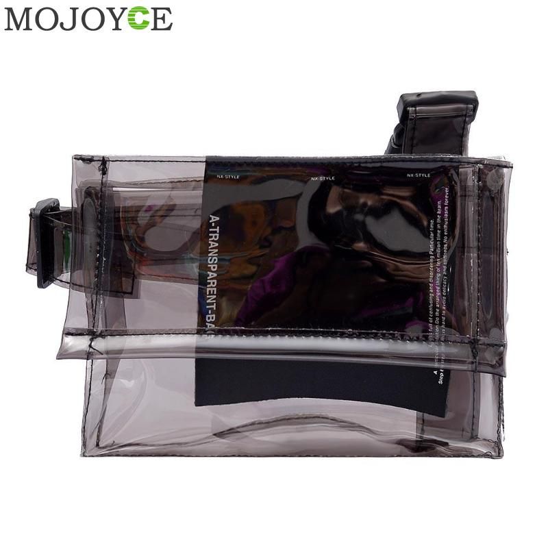 Women Shoulder Bags Clear PVC Belt Messenger Bags Summer Girls Transparent Messenger Bag Casual Flap Bolsa Feminina Shopping Bag