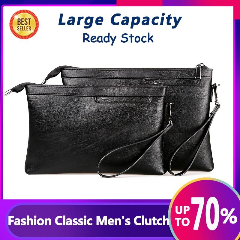 Fashion Wallet Men Purse Clutch Bag  Leather Classic Long Style Male Purse Quality Zipper Large Capacity Big Brand Luxury Wallets Handbag (big)