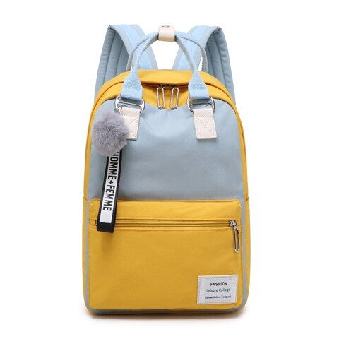 Men and women models nylon backpack casual simple campus student school bag ins super fire wild travel backpack large space