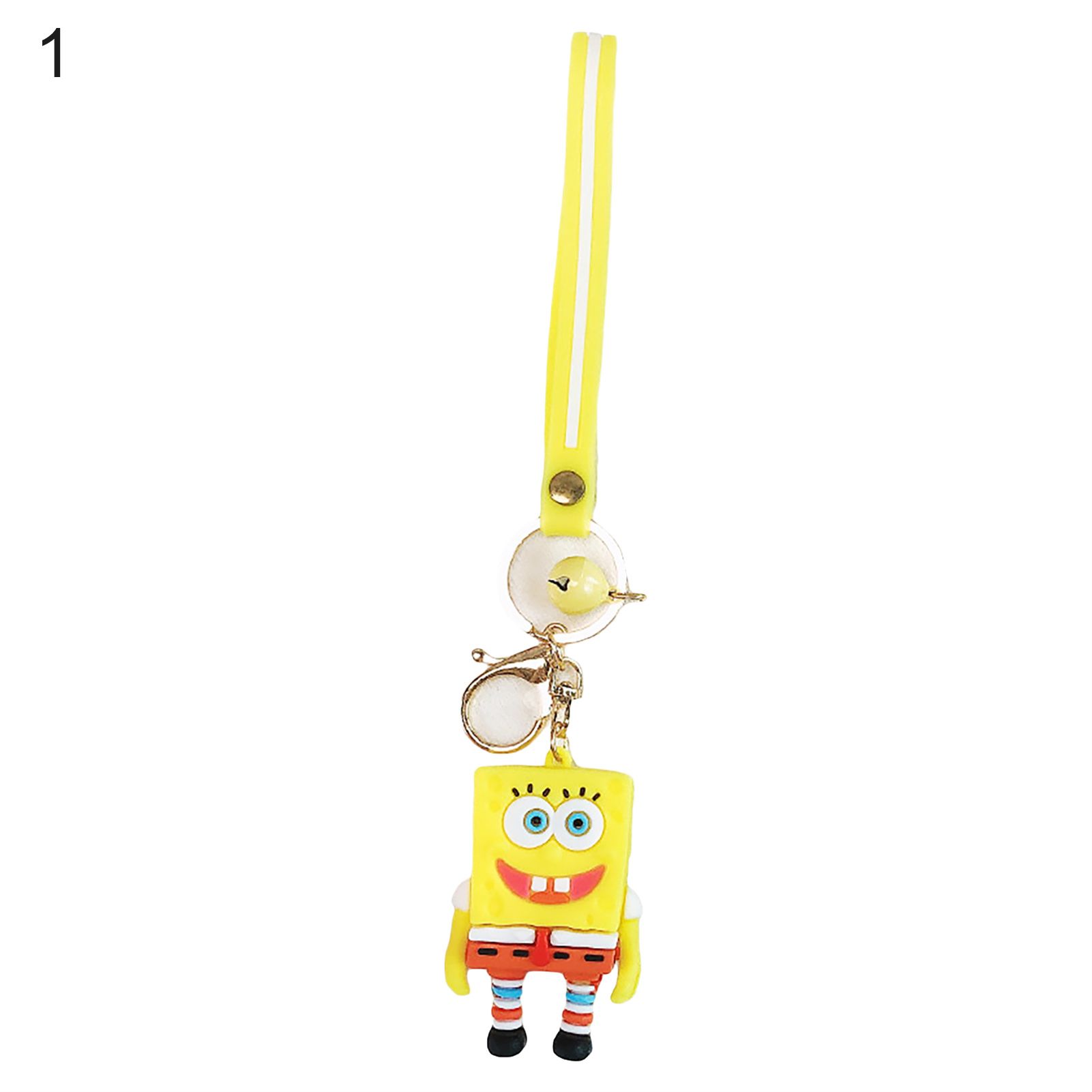 Backpack Pendant Non-fading Multi-purpose Decorative Cartoon SpongeBob Backpack Pendant Toy for Car Key
