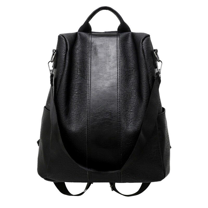 JODIMITTY Women Fashion Backpack Solid Color PU Leather Backpacks Teenager Girls Female Anti-theft Shoulder bag Mochila Feminina