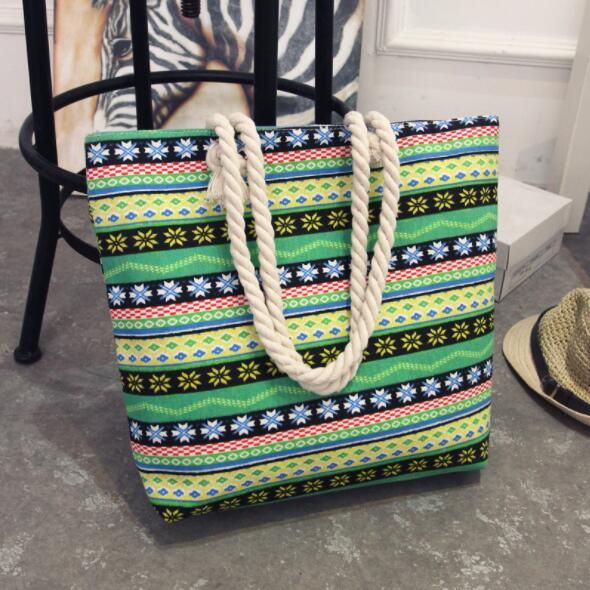 Canvas Shoulder Bags For Women 2021 Casual Large Capacity Tote Bags Women Handbag Shopping Bag Beach Bag Bolsa Feminina Bohemia