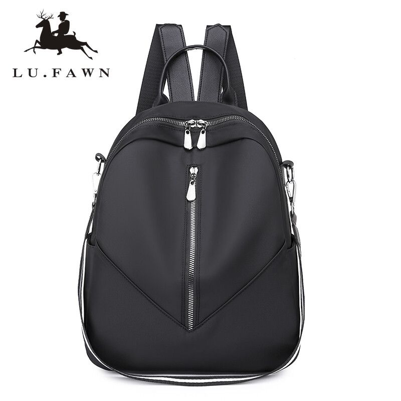 LU FAWN Ladies Backpack Solid Color Large Capacity Multi-strap Female Bag Anti-theft Oxford Cloth Waterproof Shoulder Bag