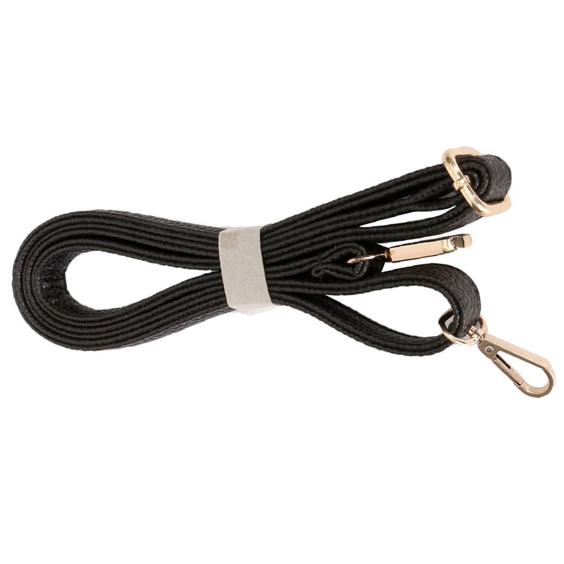 Women's PU Leather adjustable Messenger Bag strap Black