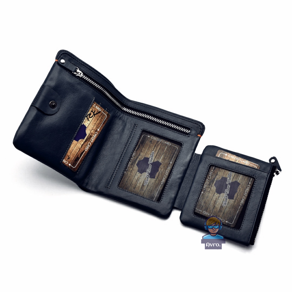 Money Bag Leather Wallet For Men Black