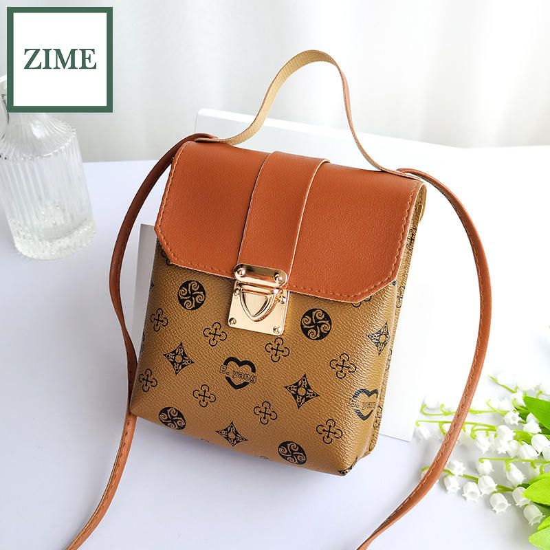 ZIME Ladies Korean printed bag summer and autumn personality bag cover type diagonal change bag