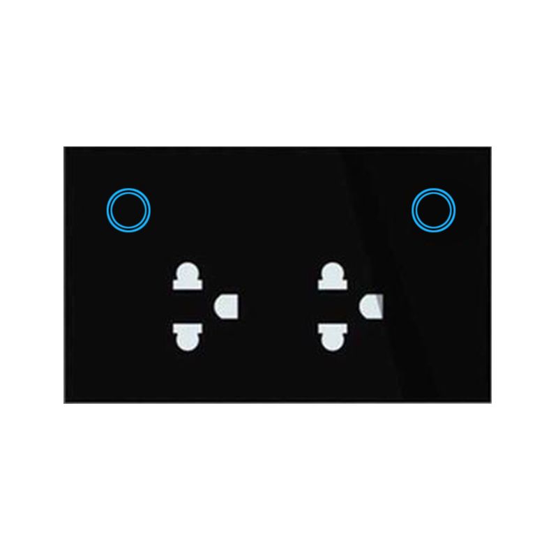 ASEER AU SAA Approved Double wall socket 10A,Tempered Crystal Glass wall outlet,Touch Plug Socket Power Outlet,electrical socket brand new and high quality