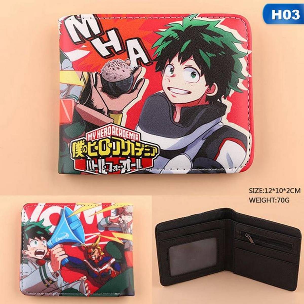 【BestGO】Fashion  New Style Short Section Anime Boku No Hero Academia Wallet Storage Bag Card Package