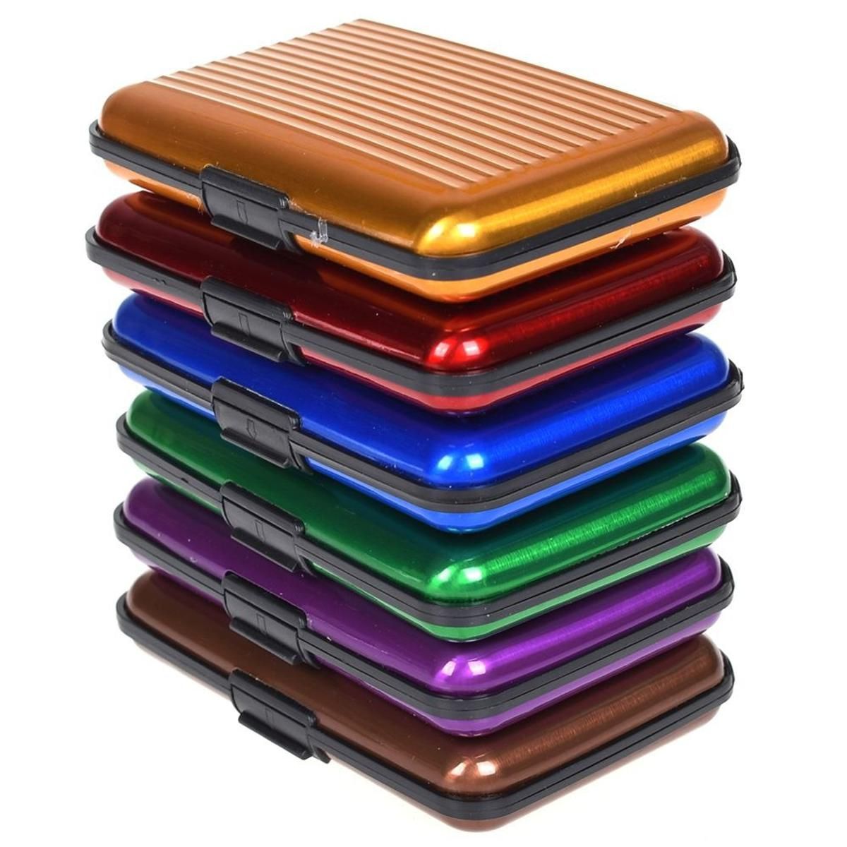 1PC Metal Business Credit Card ID Card Case Wallet Box Mini Antimagnetic Waterproof Aluminum Cards Holder