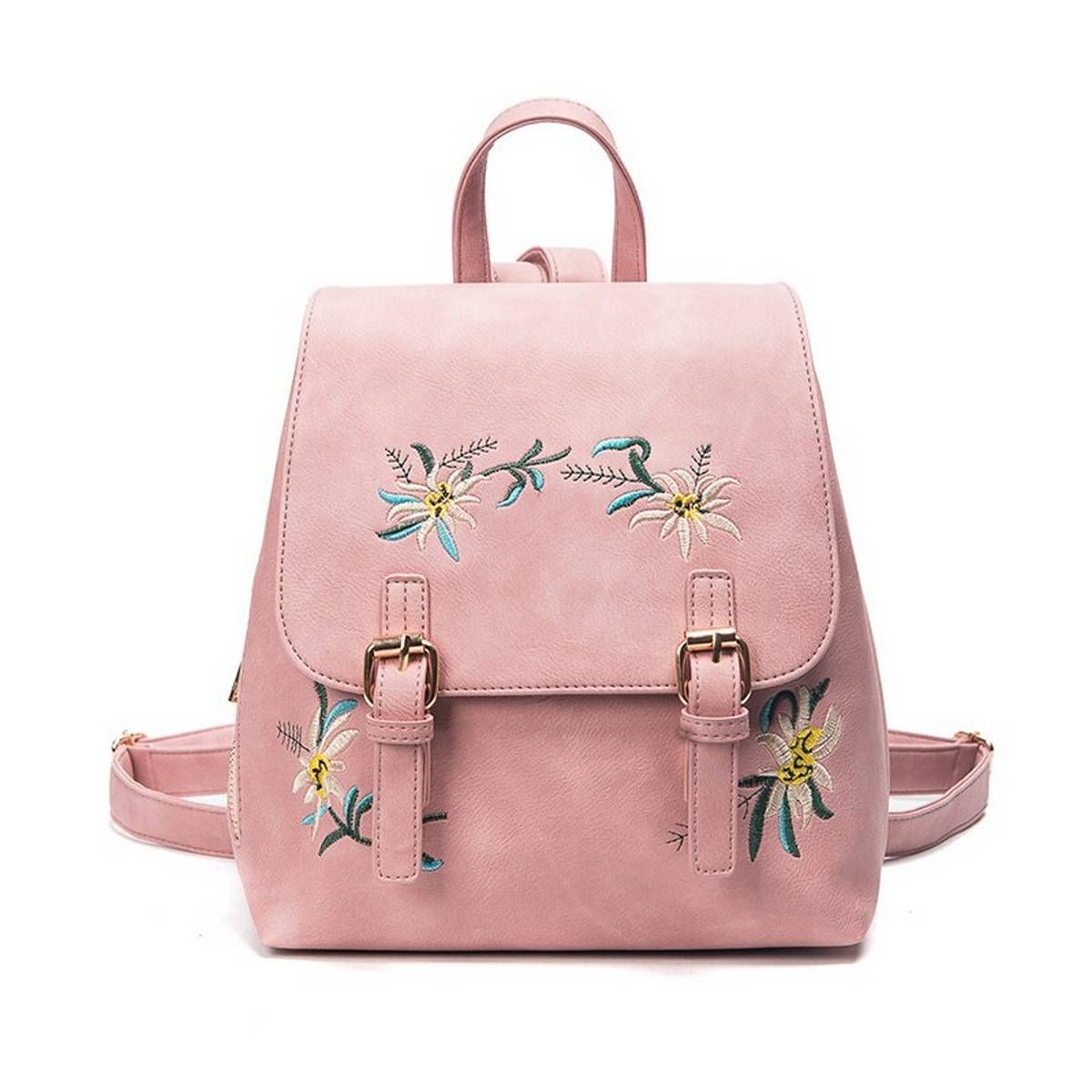 Multi-Function Small Bagpack Female Ladies School Backpack Backpack Women PU Leather Shoulder For Teenage Kids Embroidery Bag