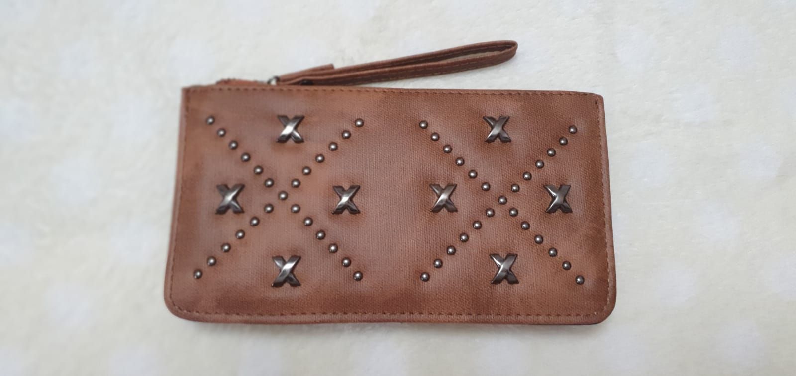 Women's/Girls Fashionable metal applique Handbag/Wallet/Purse/ bag with little strap