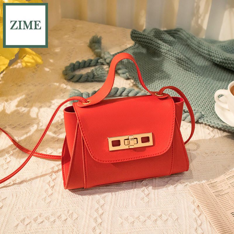 ZIME Female bag summer and autumn new style Korean fashion fashion ladies lock wing bag shoulder diagonal handbag