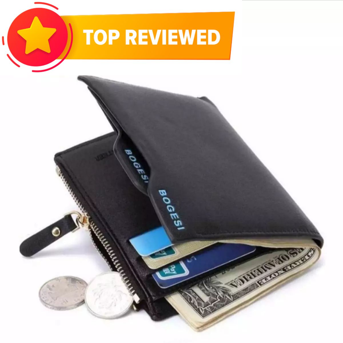 Bogesi Men PU Leather Brand Luxury Wallet Short Slim Male Purses Money Clip Credit Card Dollar Price