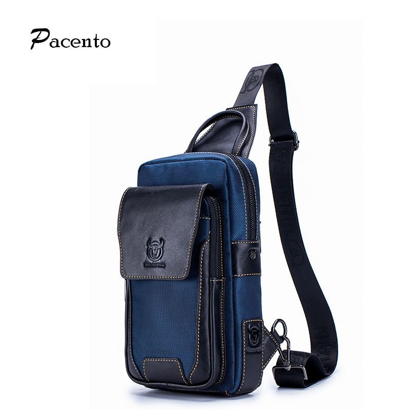 Leather Body for Men Chest Bag Shoulder Bag for Men Messenger Crossbody Fashion Waist Belt Bag