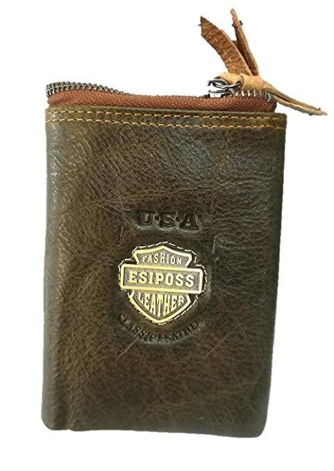 ESSIPOSS  Leather Smart Wallet Men stylish coin purse zipper wallet for mans