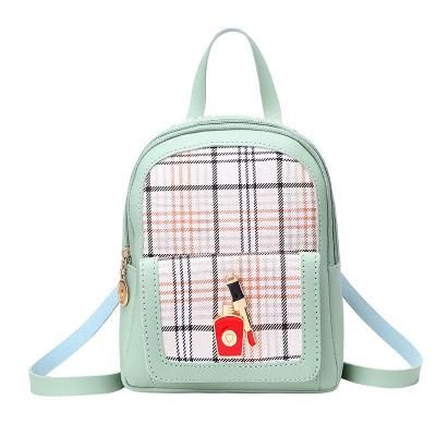 Vento Marea Mini Backpack Crossbody Bag For Teenage Girl Plaid Women Shoulder Phone Purse Korean Style New Trendy Female Bagpack