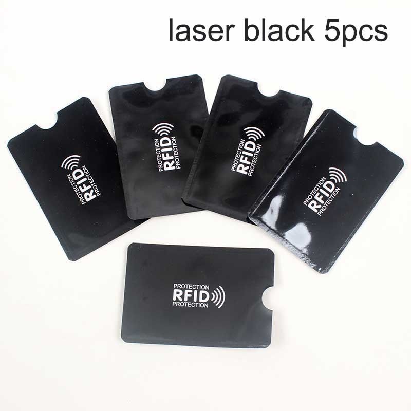 5pcs/Lot Aluminum Foil Anti Rfid Wallet Blocking Reader Lock Bank Card Holder Id Case Protection Metal Credit Card Holder