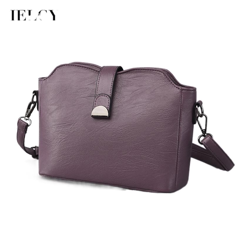 IELGY red three-dimensional effect Women's bag soft leather cross-body pu classic three-color elegant fan stylish one shoulder large capacity