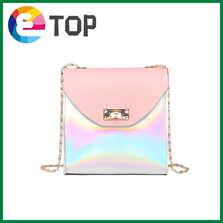 Female bag creative sweet lady one-shoulder purse sequin lock small square bag
