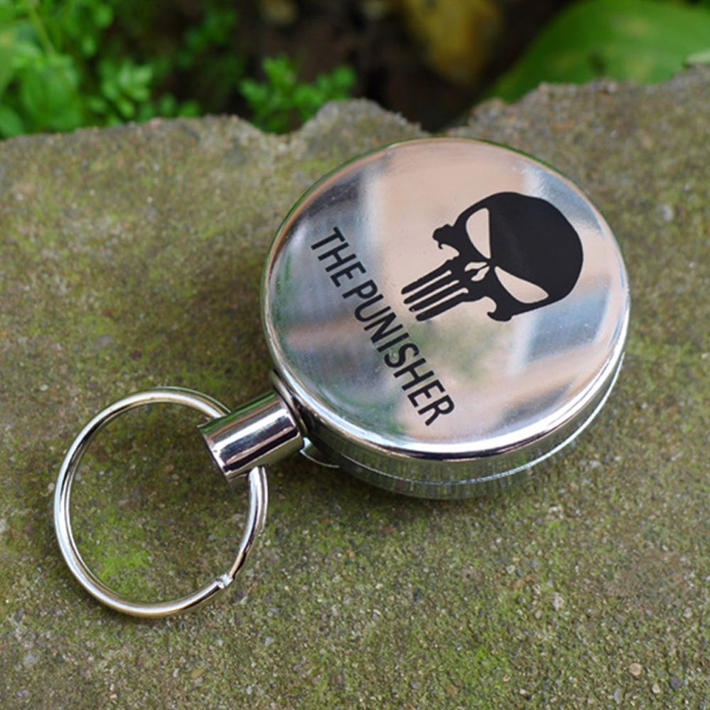 Metal Retractable Pull Key Chain Lanyard ag Card Badge Holder Reel Recoil Belt Clip