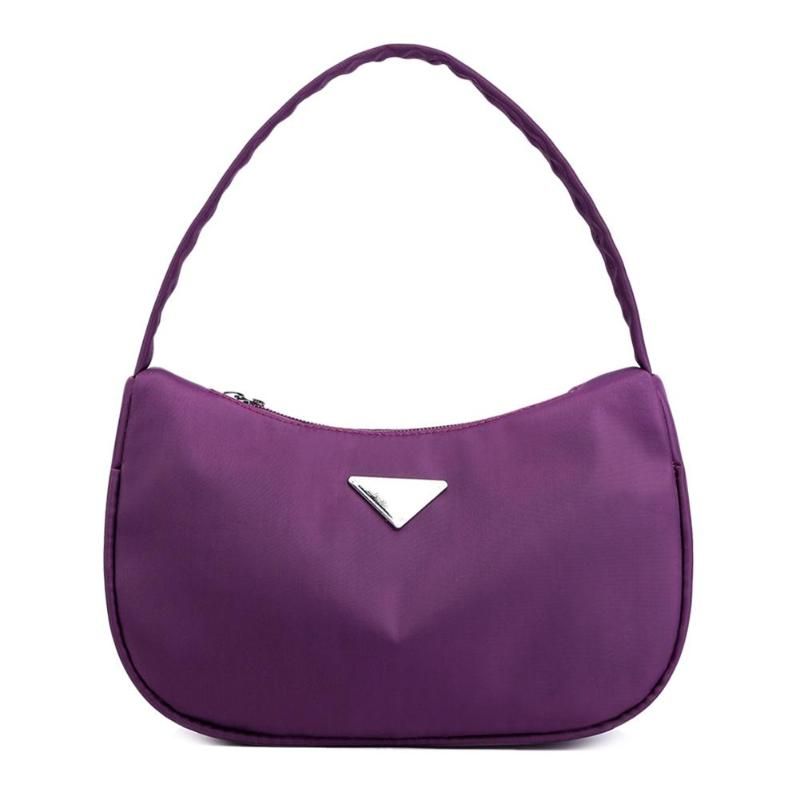 New Fashion Candy Color Moon Package Bags For Women 2020 Simple Retro High Quality Nylon Handbag Subaxillary Bag Shoulder Bag