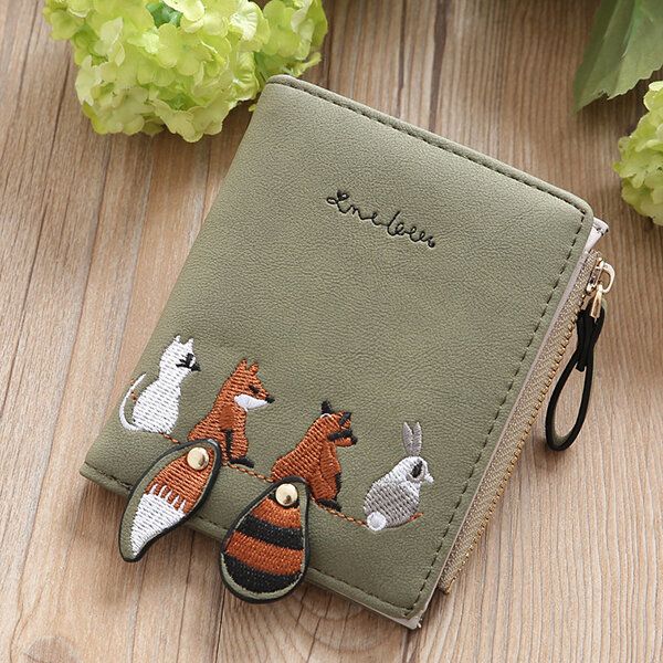 OIMG Cartoon Cute Lovely Bi-fold Small Wallet Purse Card Holder For Women