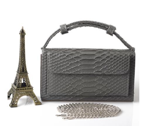 HIGHREAL Crocodile Pattern Leather Clutch Women Cowhide Leather Day Clutch Handbag Shoulder Chain Bag Drop Shipping