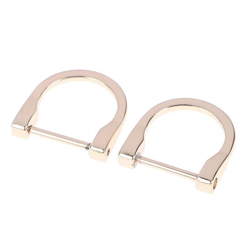 2Pcs Metal Detachable Open Screw Dee D Ring Buckle Clasp Inner Diameter 2.5cm  Creek