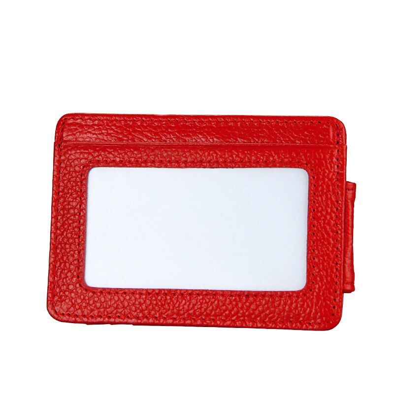 Fashion  Leather Men Wallet Money Clip Women Magnet Clip Ultrathin Pocket Clamp Credit Card Case Mini Creative Walllet