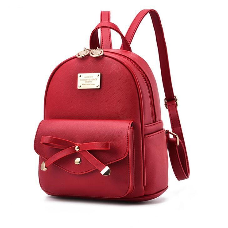 FGJLLOGJGSO Fashion Women Bag School Lady Backpack PU Leather small Student Shoulder Casual Female Backpacks Softback Bags Sac