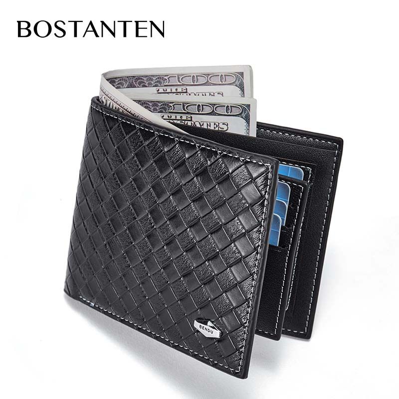 Men's PU Leather Bifold Wallets Card Holders Zipper Purse For Men