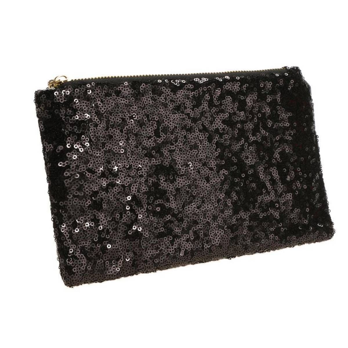 New Fashion Style Women's Sparkle Spangle Clutch Evening Bag Wallet Purse Handbag 3colors