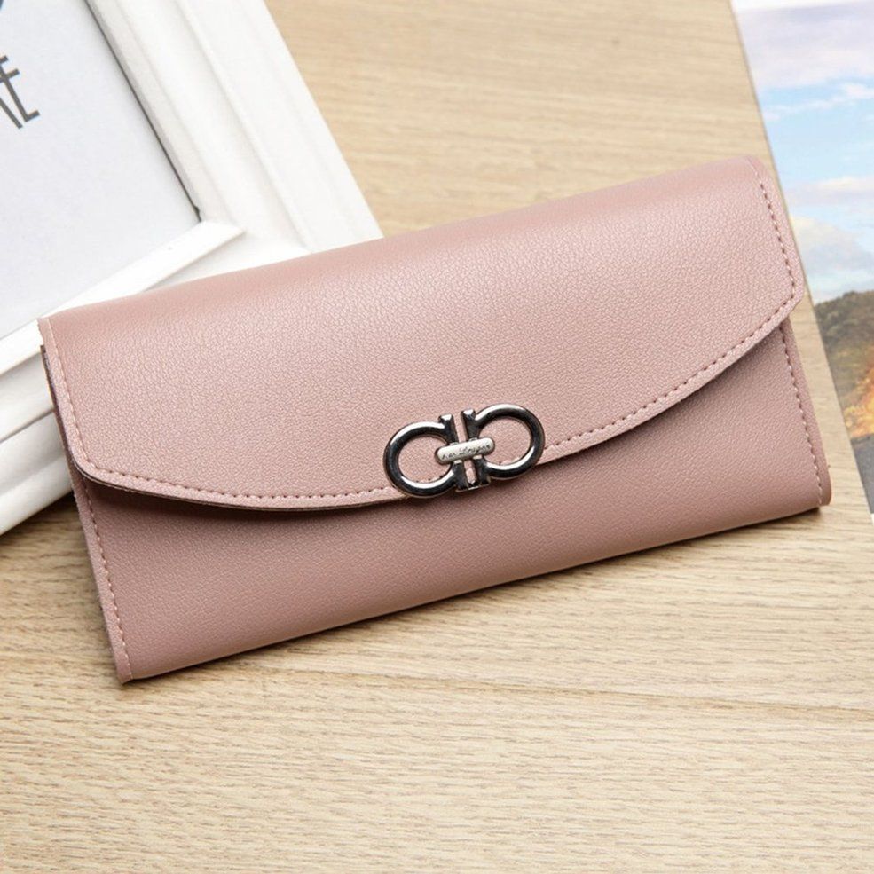 MA Simple Women Wallet Purse Portable Cash Coin Card Holder Long Clutch Handbag