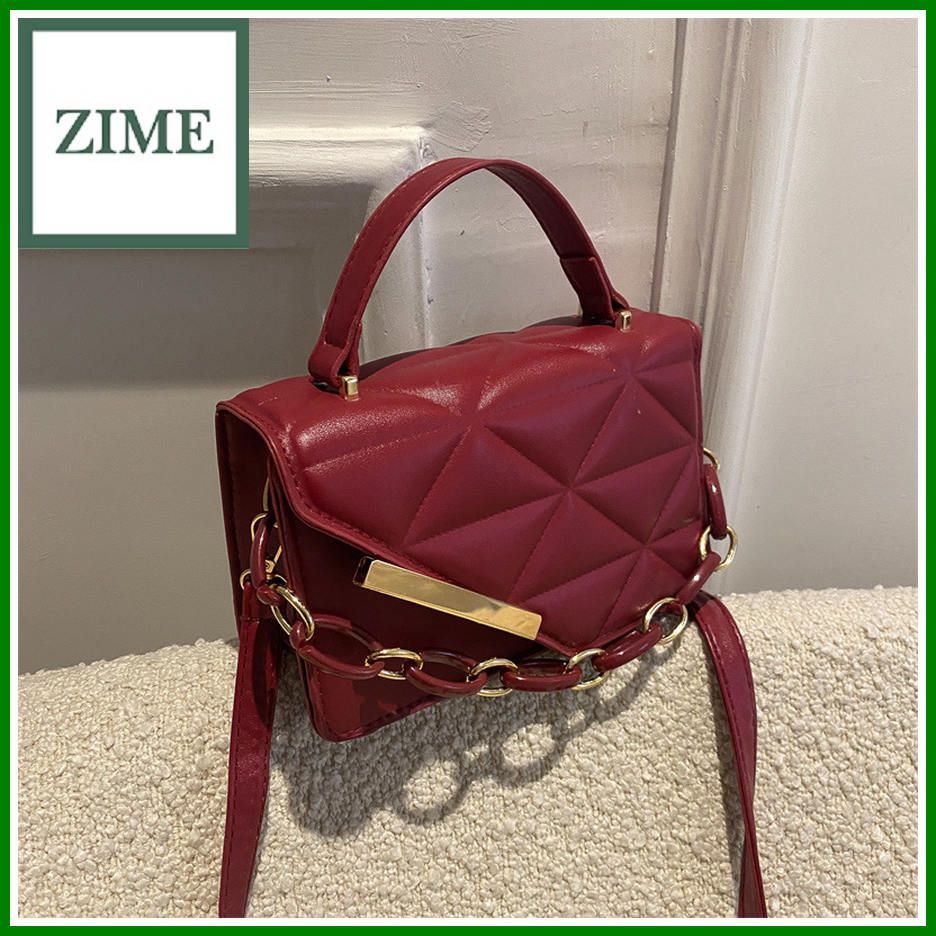 Texture rhombus design retro ins messenger bag autumn and winter new trendy fashion simple western style one-shoulder women's bag