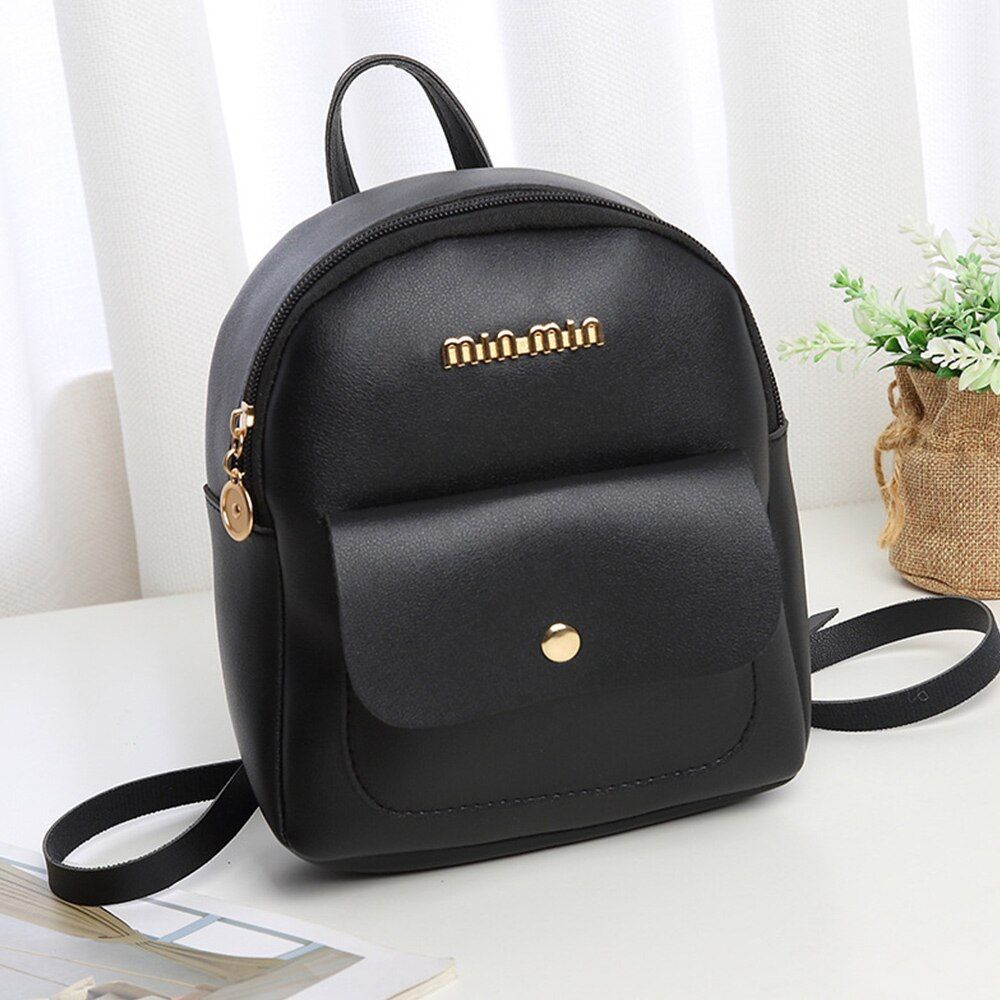 Yogodlns Mini Backpack Women PU Leather Shoulder Bag For Teenage Girls Kids Multi-Function Bagpack Female Ladies School Bag Sac