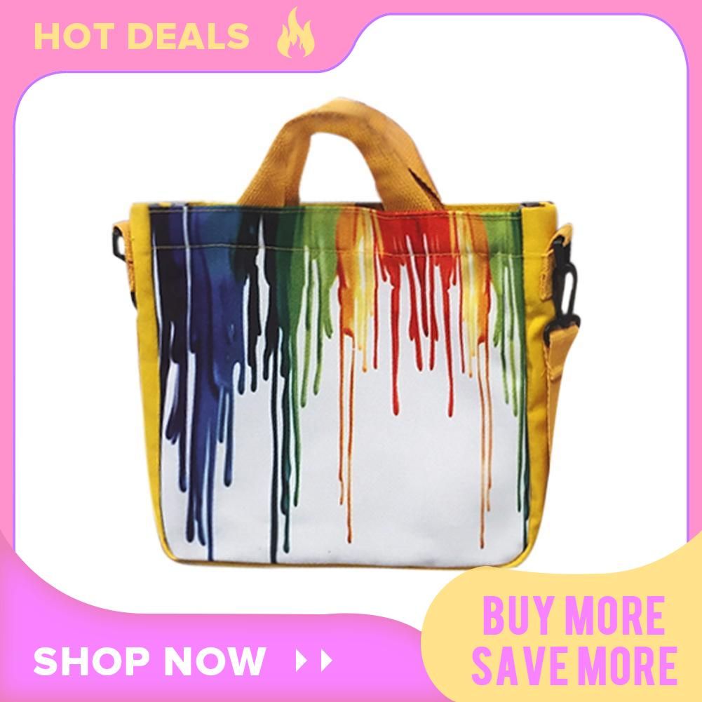 Women Graffiti Shoulder Bag Canvas Shopping Purse Casual Messenger Handbag
