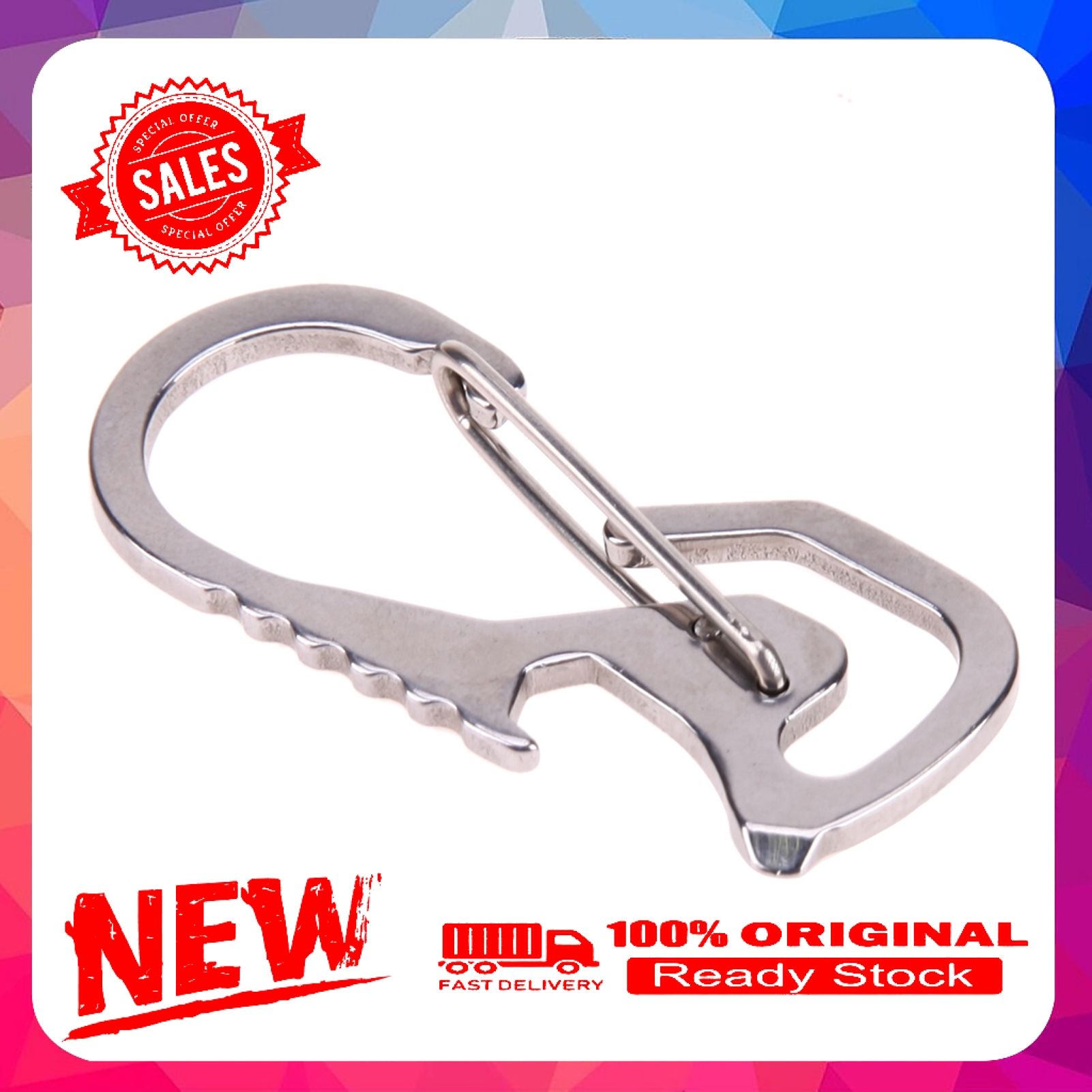 Multifunctional Durable Keyring Key Holder Keychain Bottle Opener Outdoor Tool