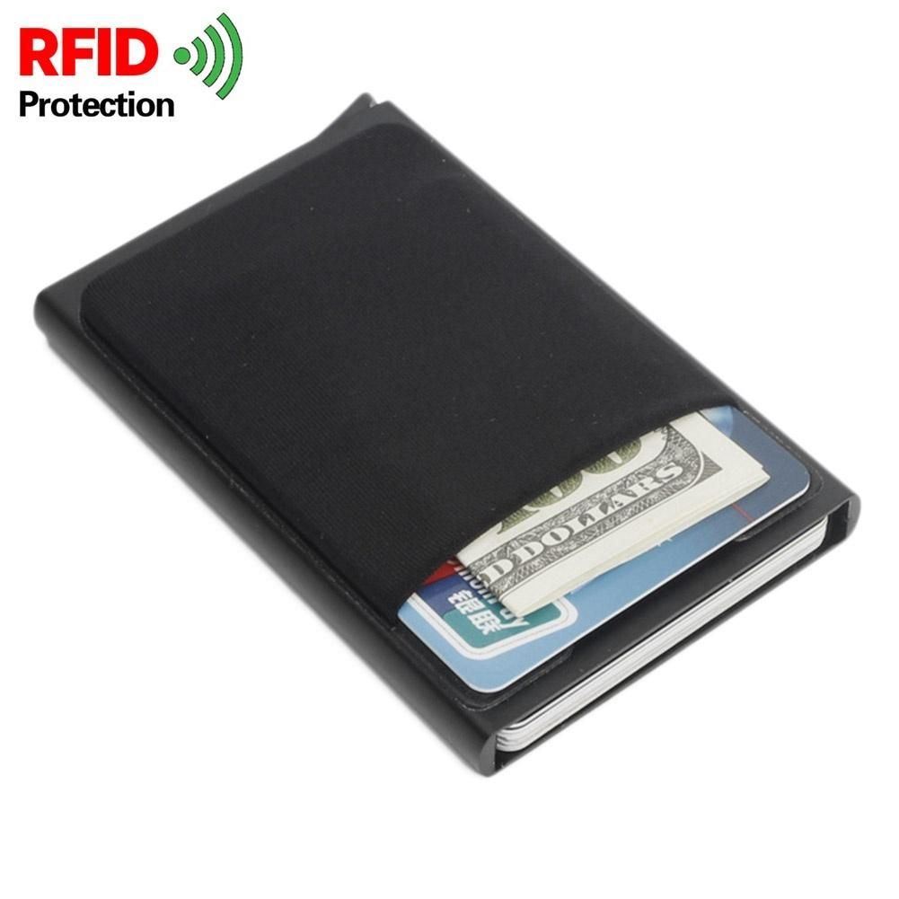 Aluminum Wallet Elasticity Card Holder Mini Wallet Slim Automatic Wallet Card Case
