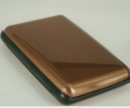 fashion metal aluminium credit card holder pocket id card holder case wallet box antimagnetic waterproof aluminum card holder