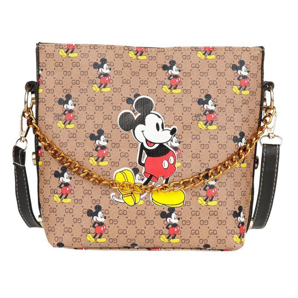 Women Bags Mickey Lady Shoulder Bag Brand Purses Handbags Women Designer-black brown