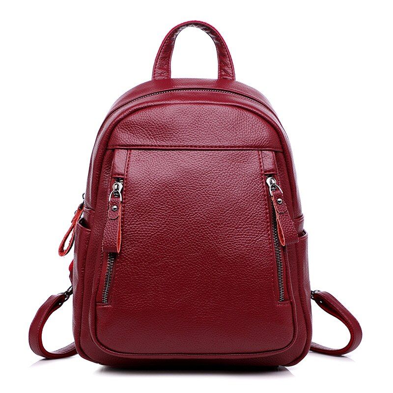 2019 Women Leather Backapcks For Girls Sac a Dos Preppy School Bags Vintage Travel Bagpack Ladies Mochilas Female Back Pack Lady