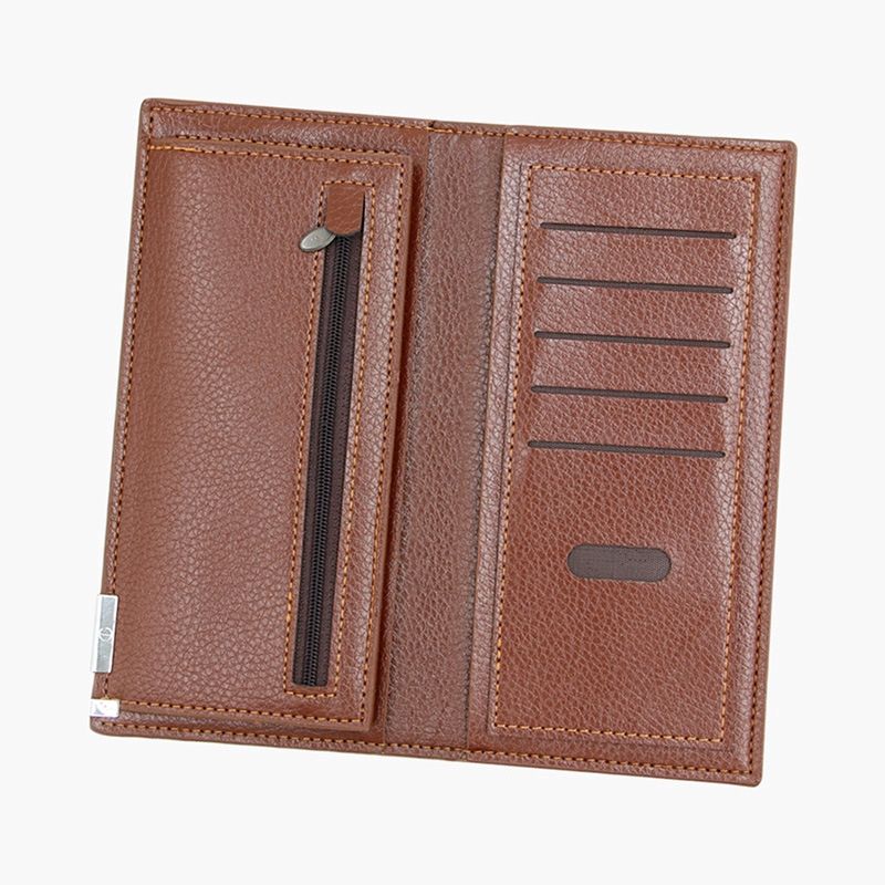 Multi-Card Slots Men Long Wallet Soft PU Leather
