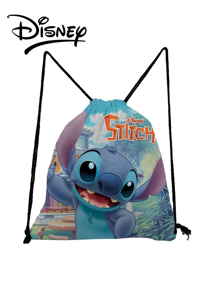 Disney Lilo Stitch Drawstring Bags Cute Cartoon Child Small Backpack Eco Reusable Travel Storage Bag Minimalist Swim Backpack