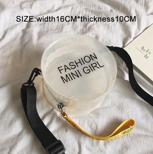 Women Transparent Backpack For Child Mini Small Backpack PVC Clear Jelly Backpack Letter Print Student Shoulder Crossbody Bag