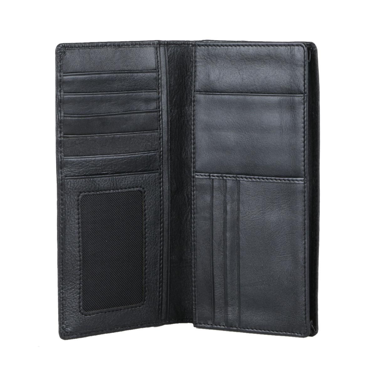 Black Color WA054 Softy Leather Long Wallet & Mobile Cover for Men