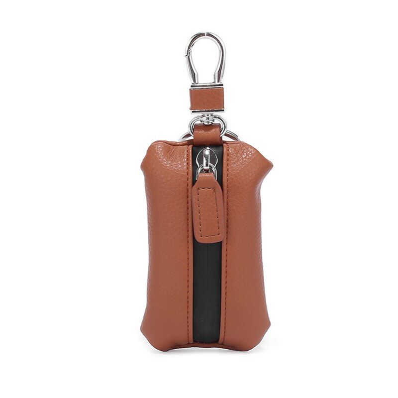 SOUTH GOOSE  Leather Key Wallets Fashion Waterproof Zipper Design Men Car Key Holder Women Vintage Housekeeper Keys Chain